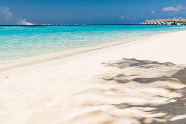 Beach during summer day at Maldives. Copy space.