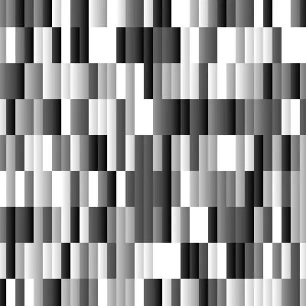 Vector illustration of Grayscale rectangles in different size in rows
