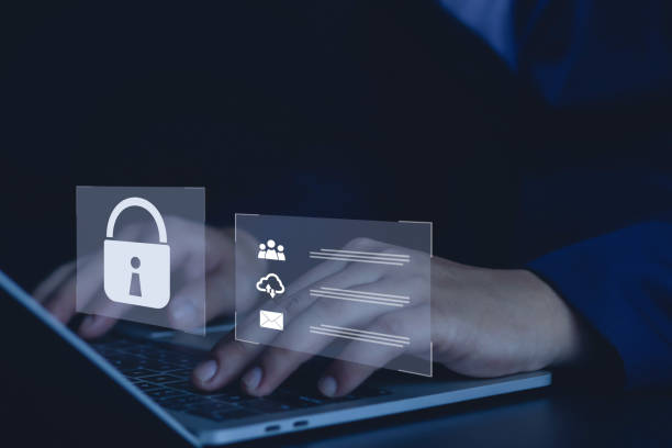istock Screen like businessman personal protection concept on cyber security network Businessman protecting his personal data and internet technology network connection 1535982176