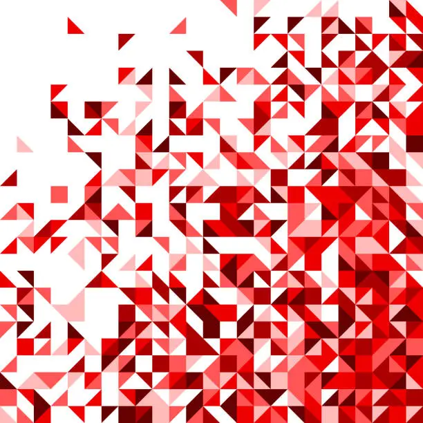 Vector illustration of Fading red triangles pattern