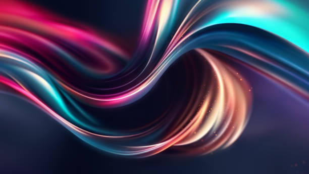 istock Futuristic technology, digital wavy background, Color glowing neon energy lightning. Abstract network background. Global Communications and Big Data technology 1536069933
