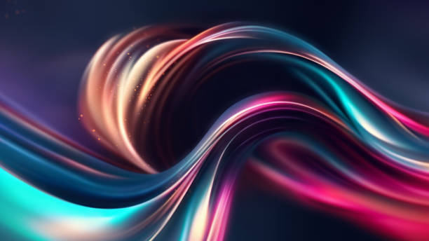 istock Futuristic technology, digital wavy background, Color glowing neon energy lightning. Abstract network background. Global Communications and Big Data technology 1536069942