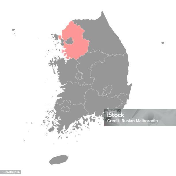 京畿道地図、韓国の道。ベクターイラスト。 - イラスト素材...