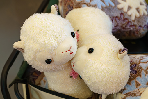 Kagoshima, Japan - August 19, 2011: Children playing with Rilakkuma at Amu Plaza in Kagoshima city, close to Kagoshima Central Station. Rilakkuma is one of five most popular characters in Japan