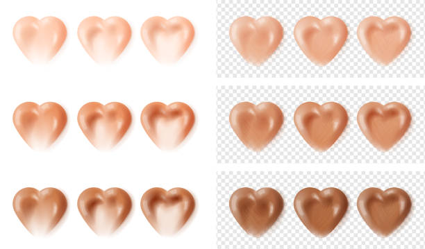 Heart shaped cream foundation makeup. Glossy transparent cosmetic smear. Sunblock liquid base stroke. Body mask abstarct sample palette. Heart shaped cream foundation makeup. Glossy transparent cosmetic smear. Sunblock liquid base stroke. Body mask abstarct sample palette liquid foundation face stock illustrations