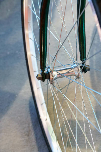Bicycle wheel stock photo