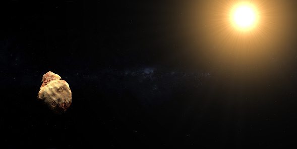 Toutatis asteroid orbiting in a unknown galaxy