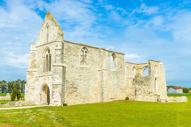 Chateliers Abbey in La Flotte, France Abbaye des Chateliers in La Flotte, France on a sunny day flotte stock pictures, royalty-free photos & images