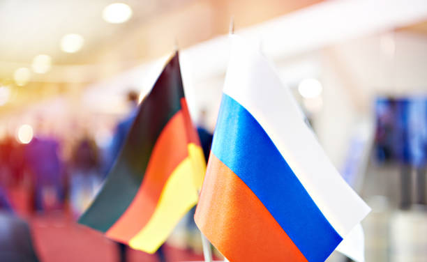 istock Flags of Germany and Russia 1536167262