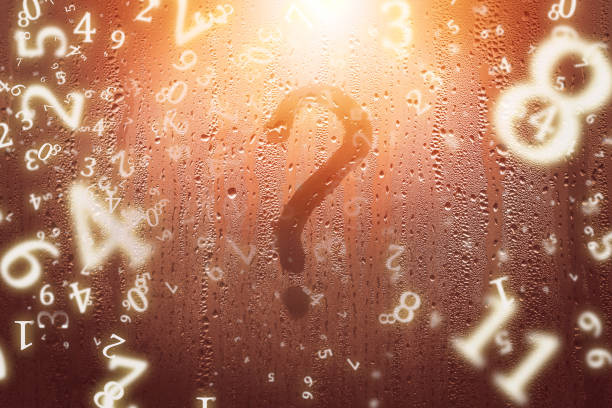 istock numerology, a question mark on a misted window, surrounded by numbers 1536235210