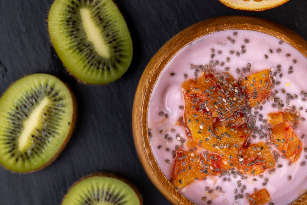 istock delicious red-tinged yogurt with fruit and berry flavor 1536235593