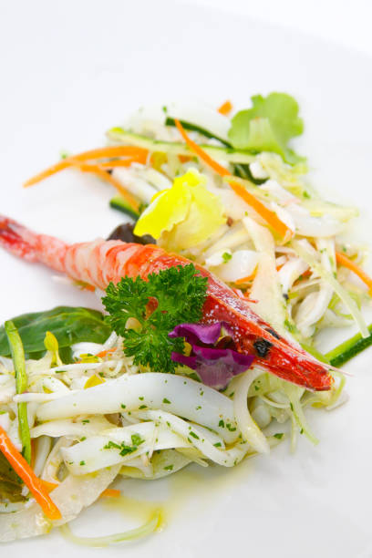 istock Shrimp and squid salad 1536235971