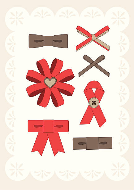 большой бантом - jubilee bow gift red stock illustrations
