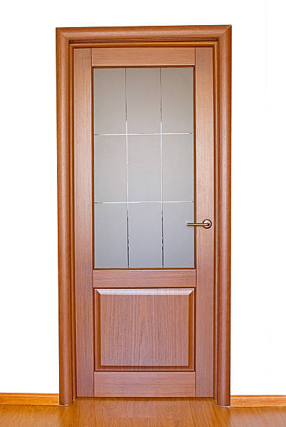 istock Brown wooden door 153626583