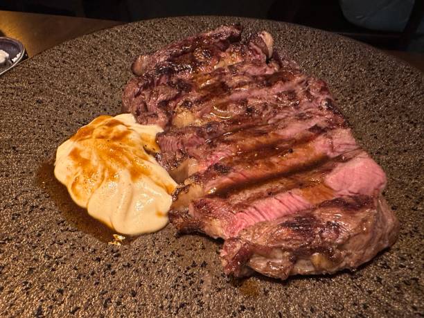 istock Medium well ribeye Angus Australia steak. 1536276277
