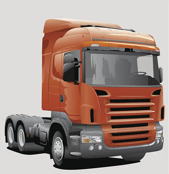 Vector illustration of vector lorry