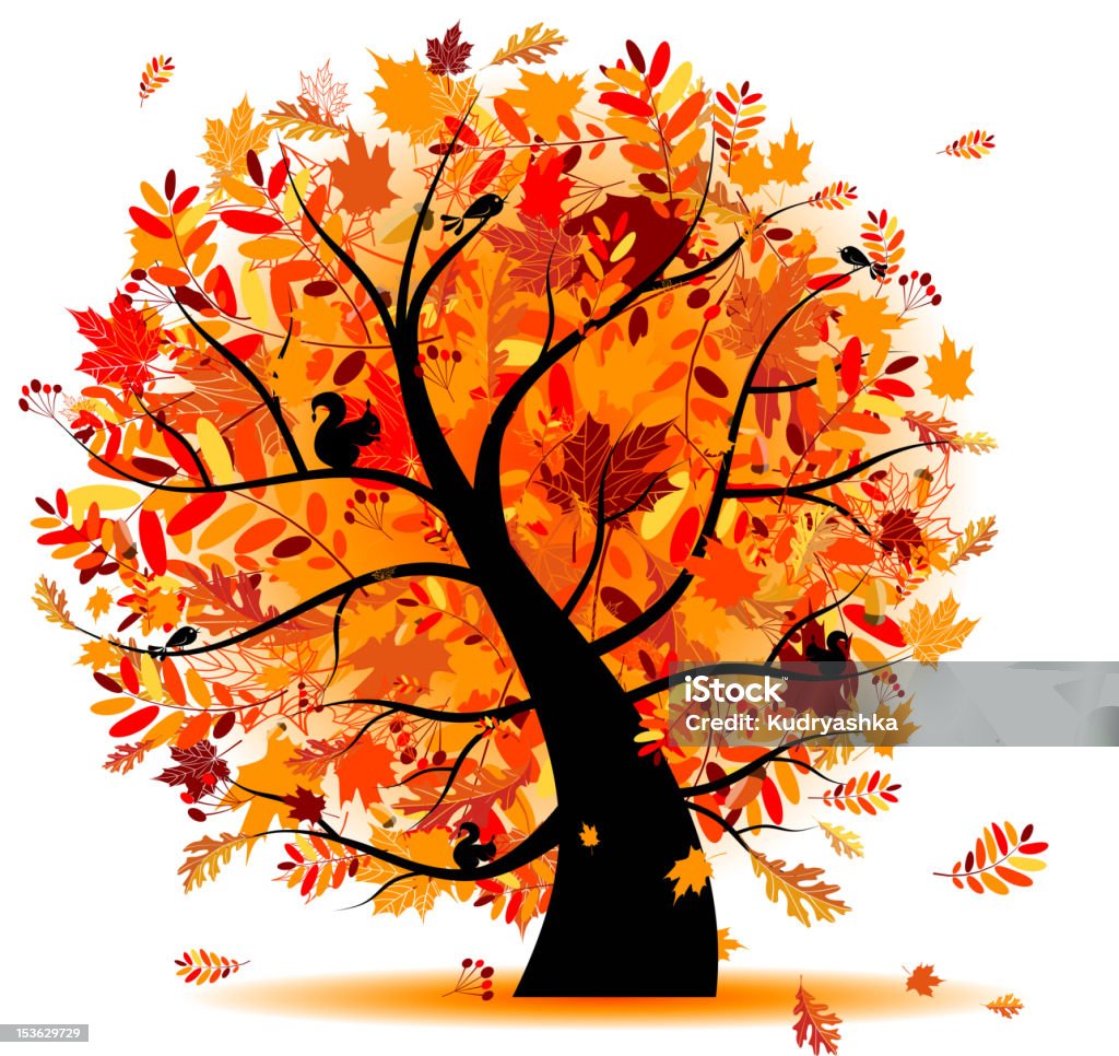 Beautiful autumn tree for your design See more in my lightboxes:  Abstract stock vector