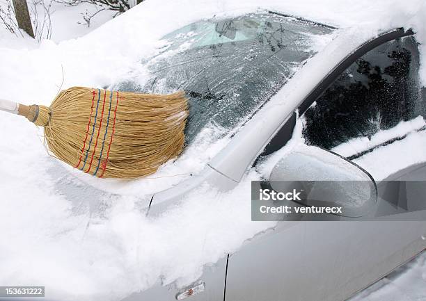 Removing Snow From Car Stock Photo - Download Image Now - Car, Cleaning, Cold Temperature