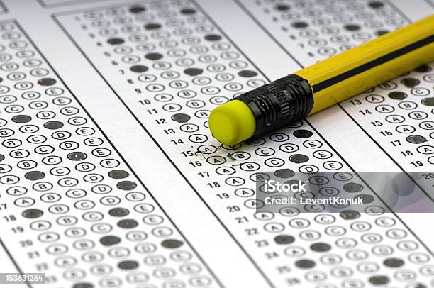 Answer Sheet Stock Photo - Download Image Now - Checkbox, Choice, Circle