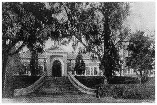 istock Antique image from British magazine: Grey Hospital, King William's Town 1536354176