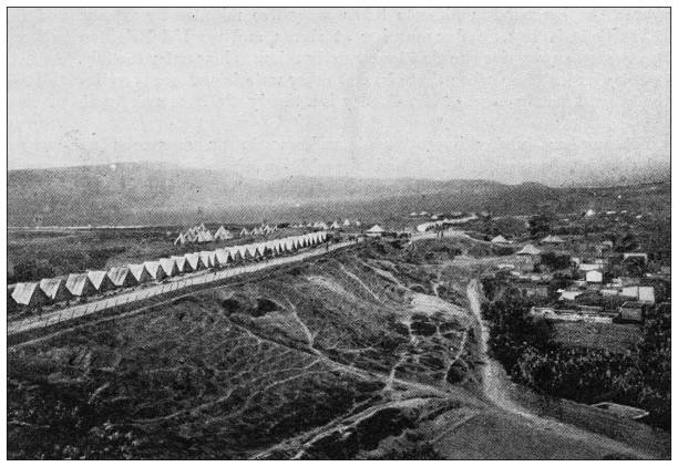 istock Antique image from British magazine: Conflict in Crete, Royal Welsh Fusiliers headquarters 1536358024
