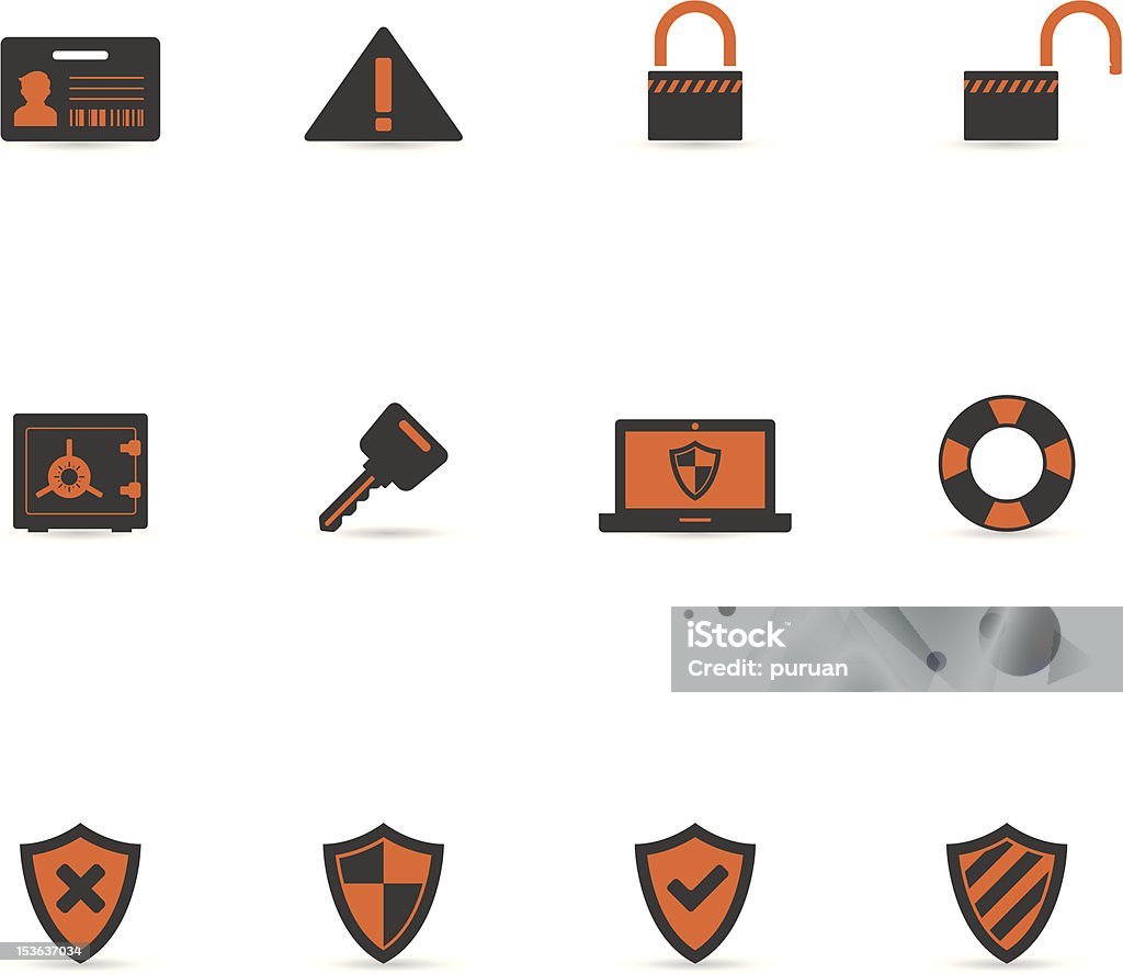 Duotone Icons - Security A set of security icons. EPS 10 with transparency & transparent shadows placed on layer beneath. AI, PDF & PNG file of each icon included. Accessibility stock vector