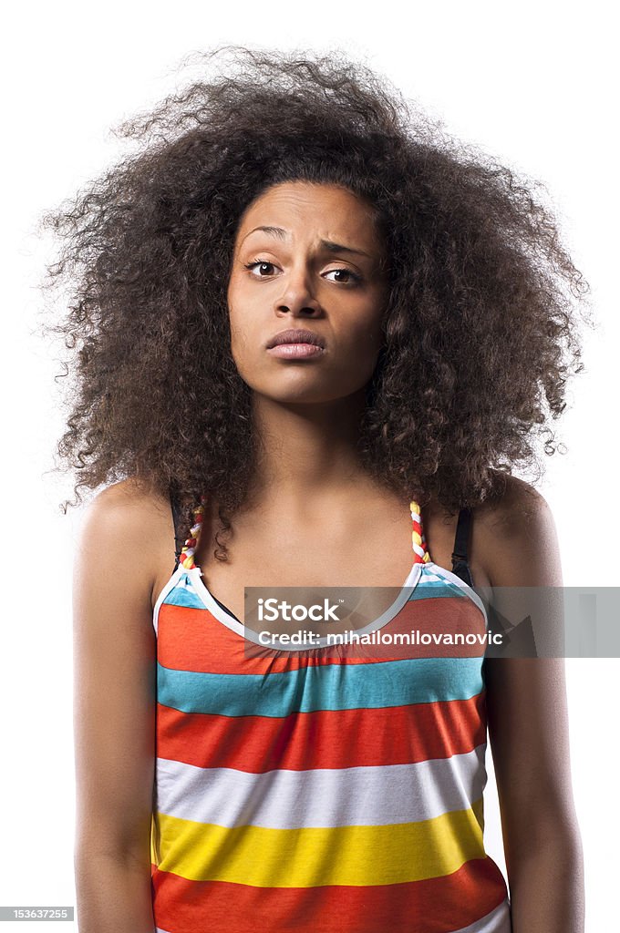 African american Ragazza adolescente espressione-chiedendo - Foto stock royalty-free di Confusione mentale