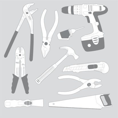 Assorted Tool Drawing Tool Set Two Illustration Stock Illustration - Download Image Now ...