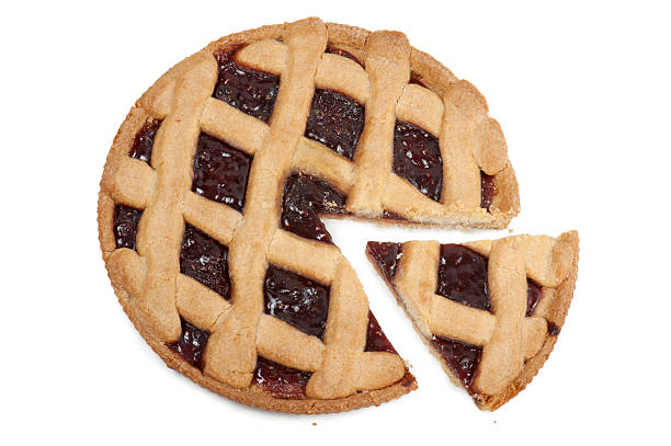 obst-tarte - pie dessert cherry pie baked stock-fotos und bilder