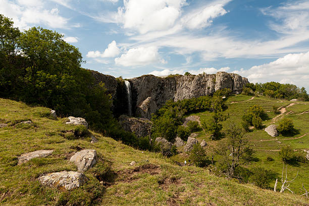 Deroc waterfall stock photo