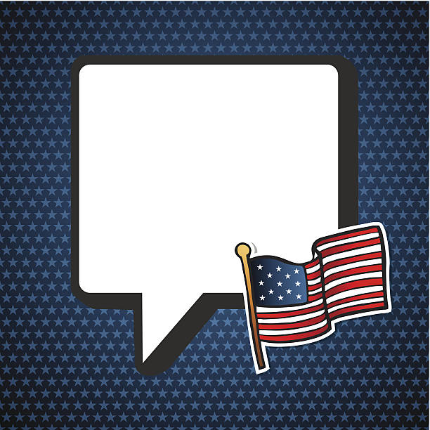 USA elections blank speech bubble USA elections blank speech bubble with flag 2012 election stock illustrations