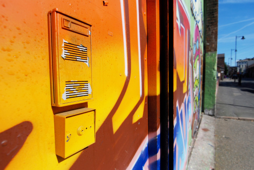 Ringbell doorbell buzzer intercom button graffiti