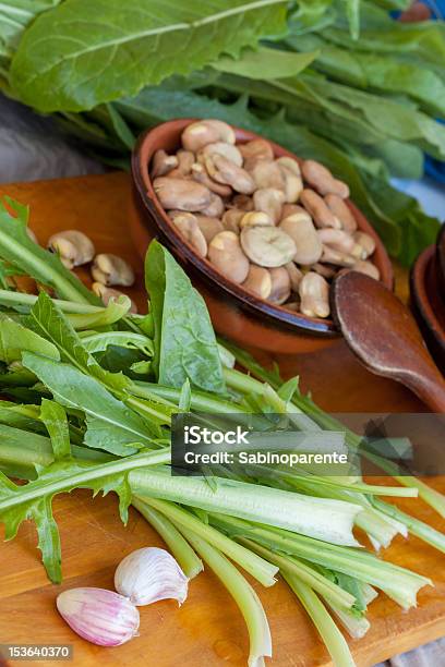 Fava Beans And Chicory Stock Photo - Download Image Now - Agriculture, Bean, Broad Bean