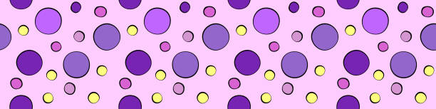 istock Multicolored pink purple yellow Polka dot seamless pattern. Bright kids hand drawn background texture with points, spots, bubbles, circles of different sizes. 1536413324