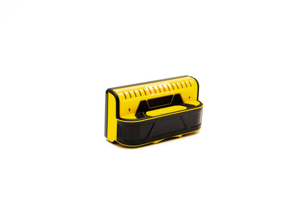 istock Side view stud finder 9 precision sensors precision spacing LEDs indicators, live voltage detector tester, bubble level, integrated ruler isolated on white background 1536414386