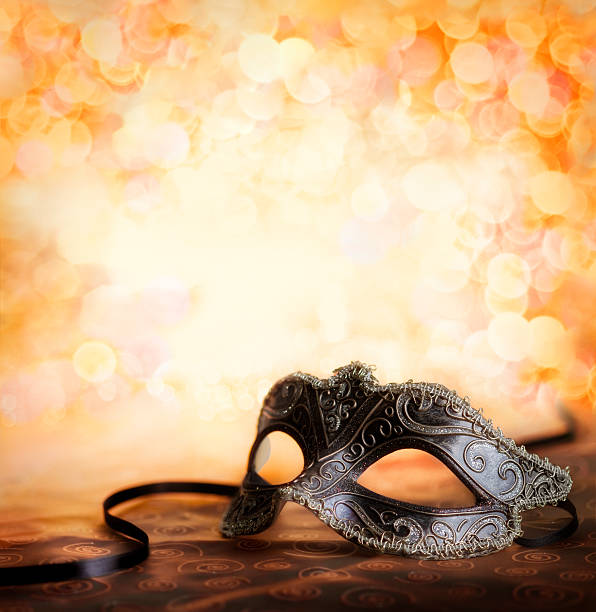 carnival mask with copy space stock photo