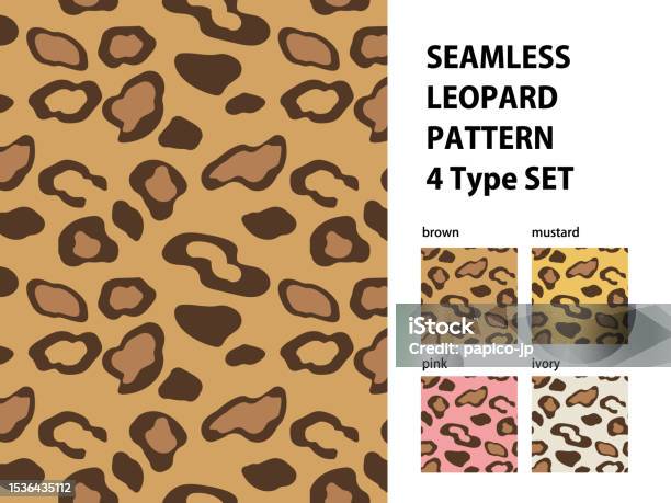 Leopard Pattern Swatch 3 Type Set Stock Illustration - Download Image ...