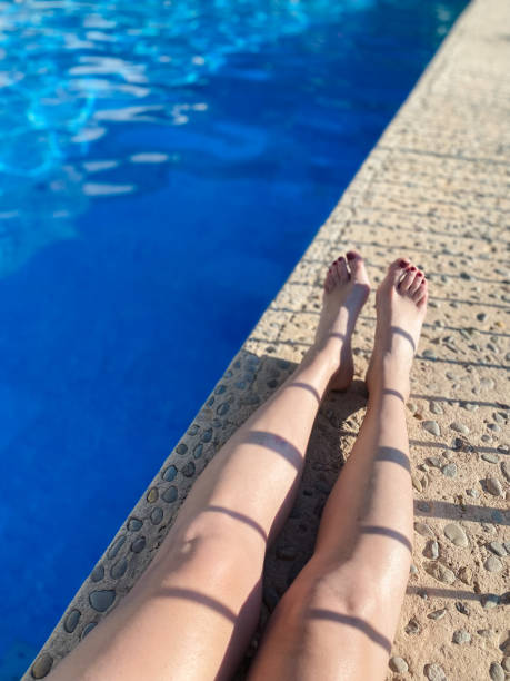 istock Woman’s leg by the pool sunbathing 1536449502