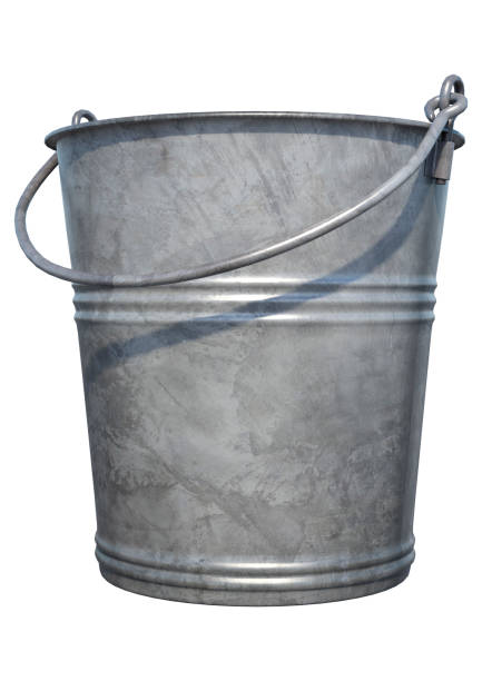istock 3D Rendering Metal Bucket on White 1536462737