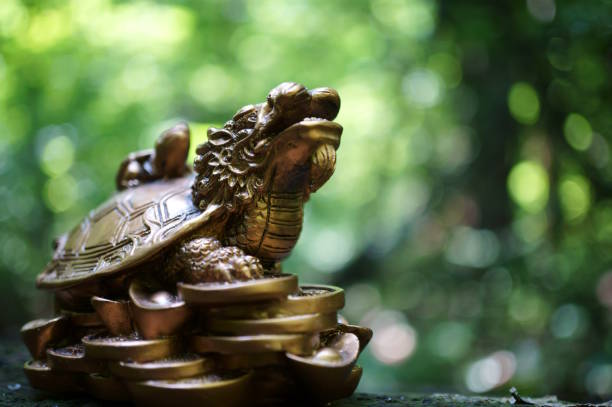 istock Dragon turtle figurine close-up. 1536464881