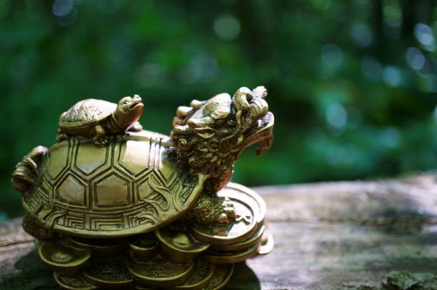istock Dragon turtle figurine close-up. 1536465400