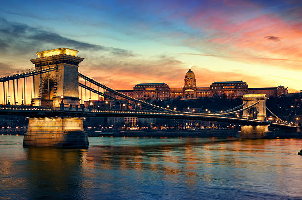 istock Szechenyi Chain Bridge and Royal Palace 153647458