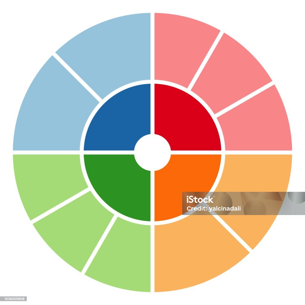 Pie Graph Circular Pie Chart Circular Colorful Infographic Template Vector Circle Diagram ...
