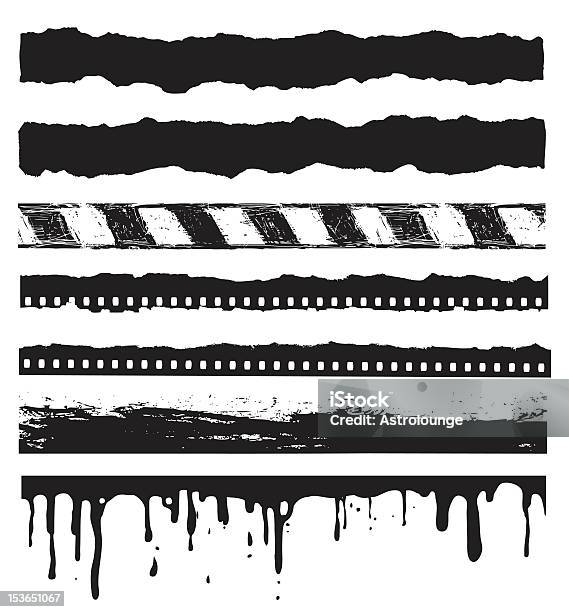 Grunge Borders Stock Illustration - Download Image Now - Torn, Paper, Banner - Sign