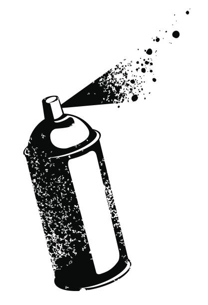spray can vector art illustration