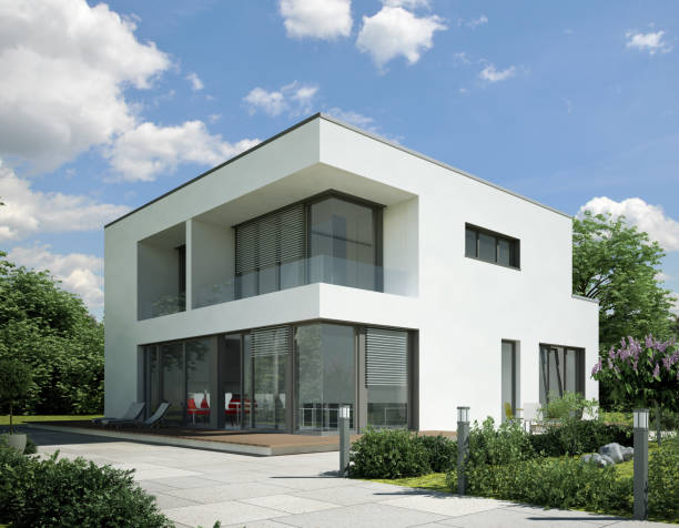 istock Modern cubic villa during the day 1536518152