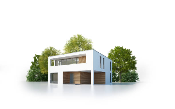 istock Isolated modern cubic house 1536518691
