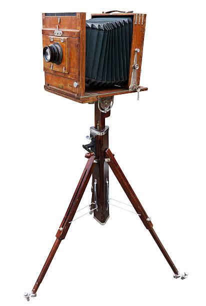 istock Wooden classic photo camera 153652437