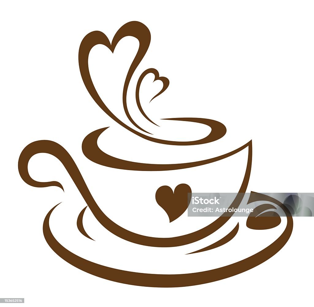 Coffee And Love Stock Illustration - Download Image Now - Heart ...
