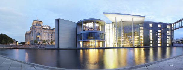 istock Reichstag and Paul Lobe Haus in Berlin, panoramic 153653654